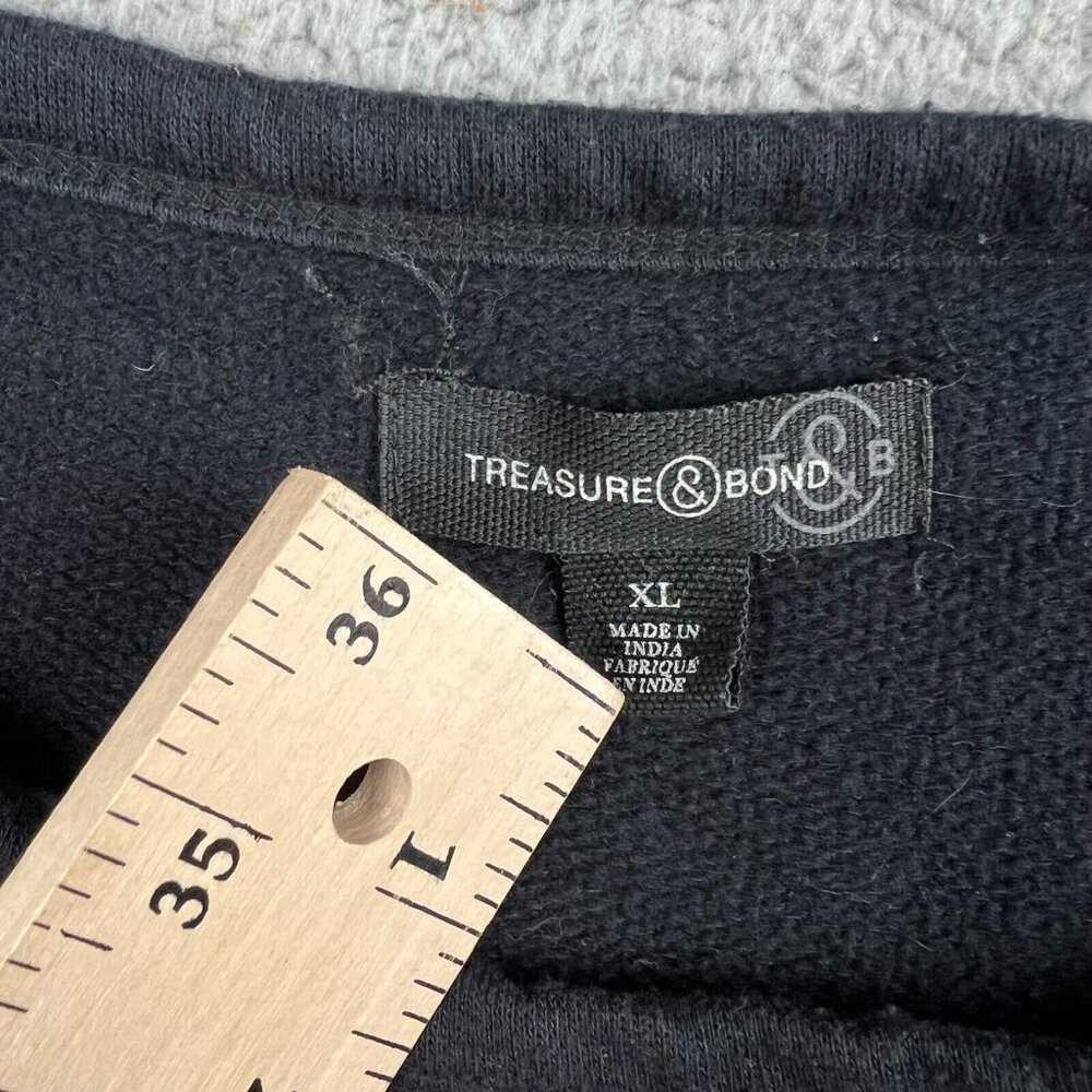 Treasure & Bond Pullover Black Mens Sweater Size XL Long Sleeve - Picture 6 of 10